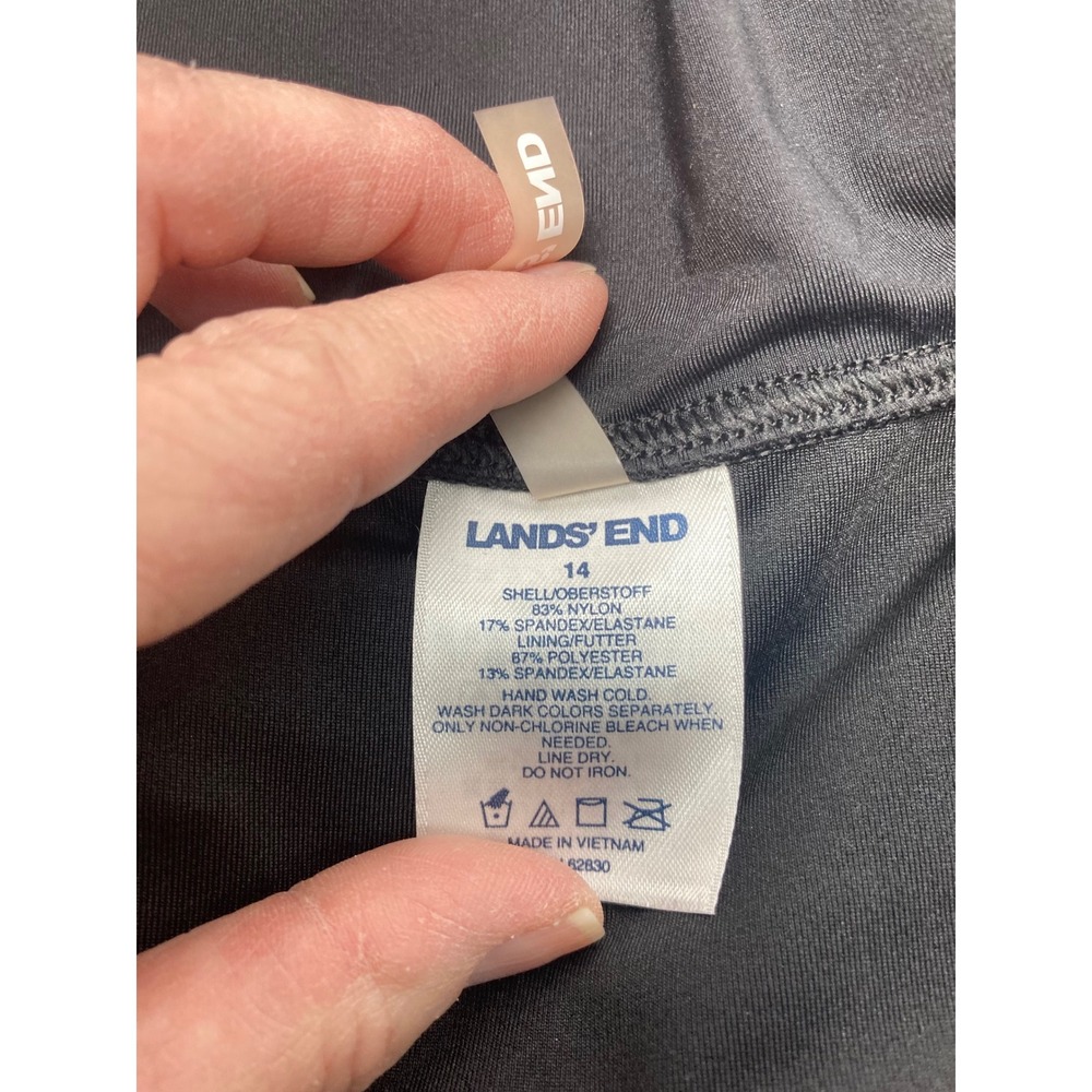 Lands' End Women's Ruffle Black Swim‎ Bottoms – Size 14 – New - Picture 7 of 8